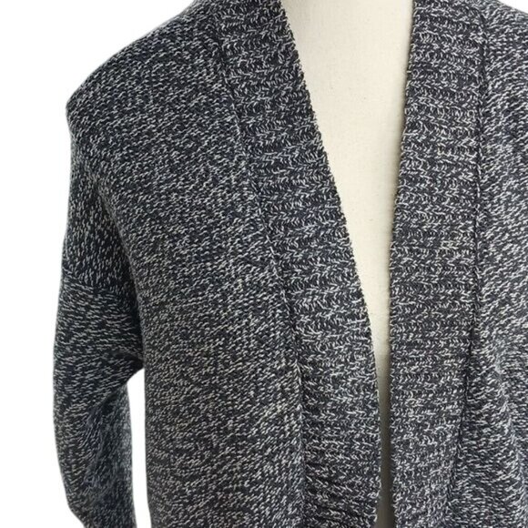 American Eagle Cardigan Sweater Gray Pockets Open Front Knit Womens Size M - Picture 3 of 8